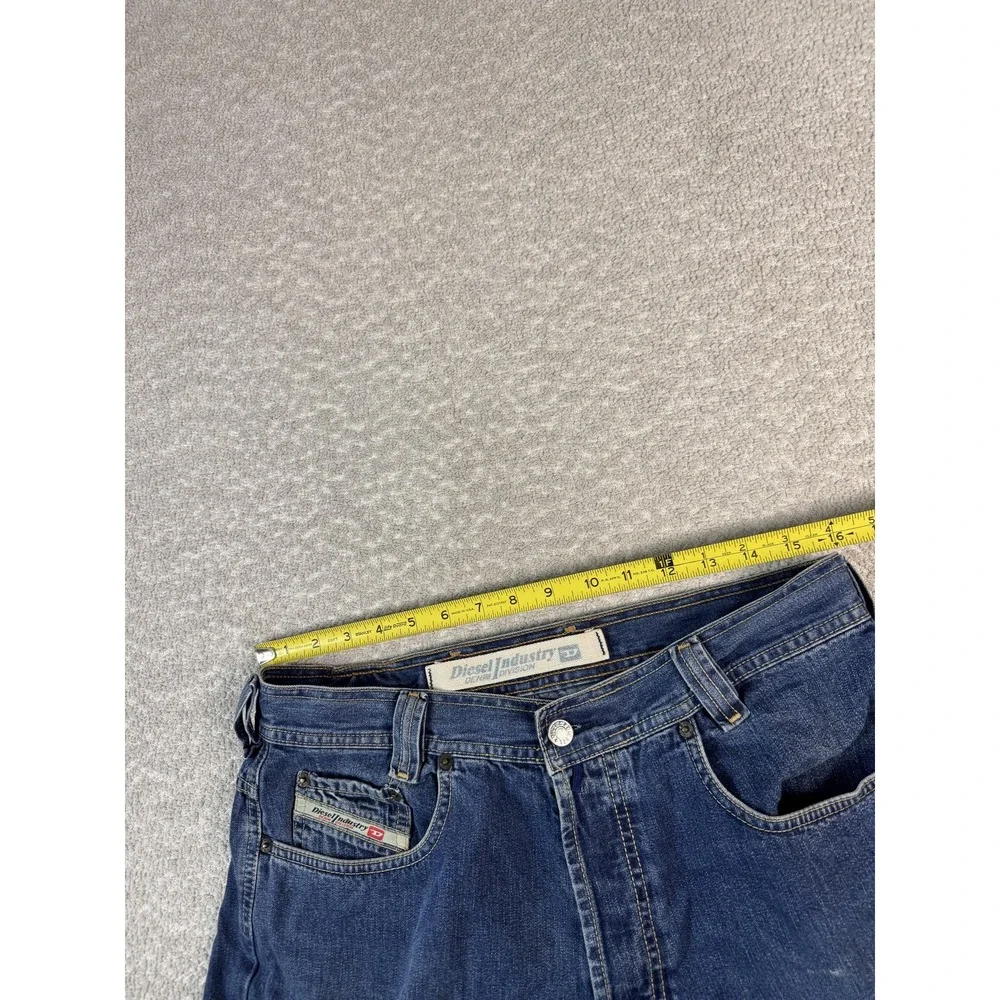 Diesel Industry Saddle Jeans‎ Mens 34x33 Blue Denim Straight Leg Made In Italy